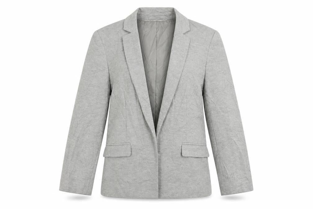 New Look Womens Grey Jacket Blazer Size 6 - Open