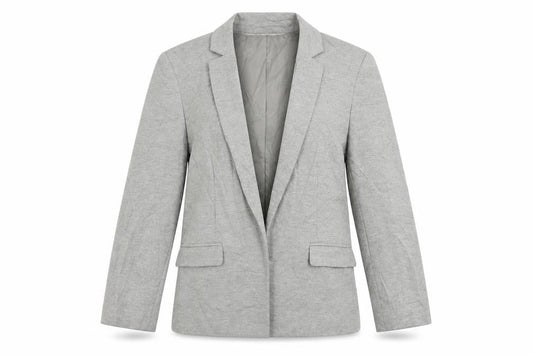 New Look Womens Grey Jacket Blazer Size 6 - Open