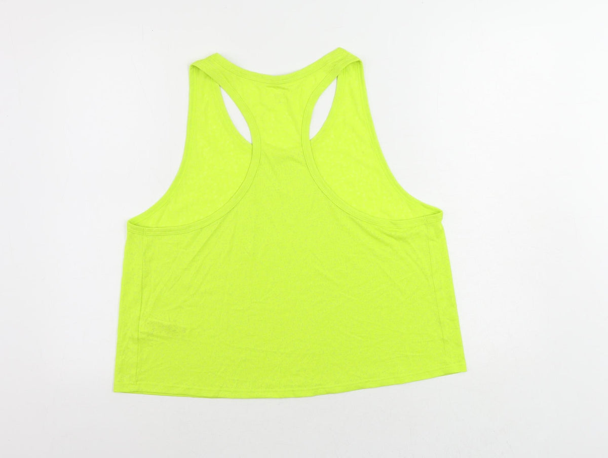 Goodmove Womens Green Polyester Pullover Tank Size 18 Scoop Neck Pullover - Gym Running Yoga Workout