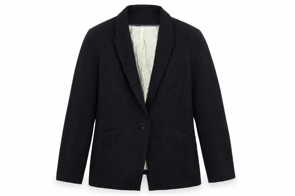 Marks and Spencer Womens Blue Jacket Blazer Size 16 Button