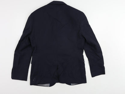 Next Mens Blue Polyester Jacket Suit Jacket Size 38 Regular