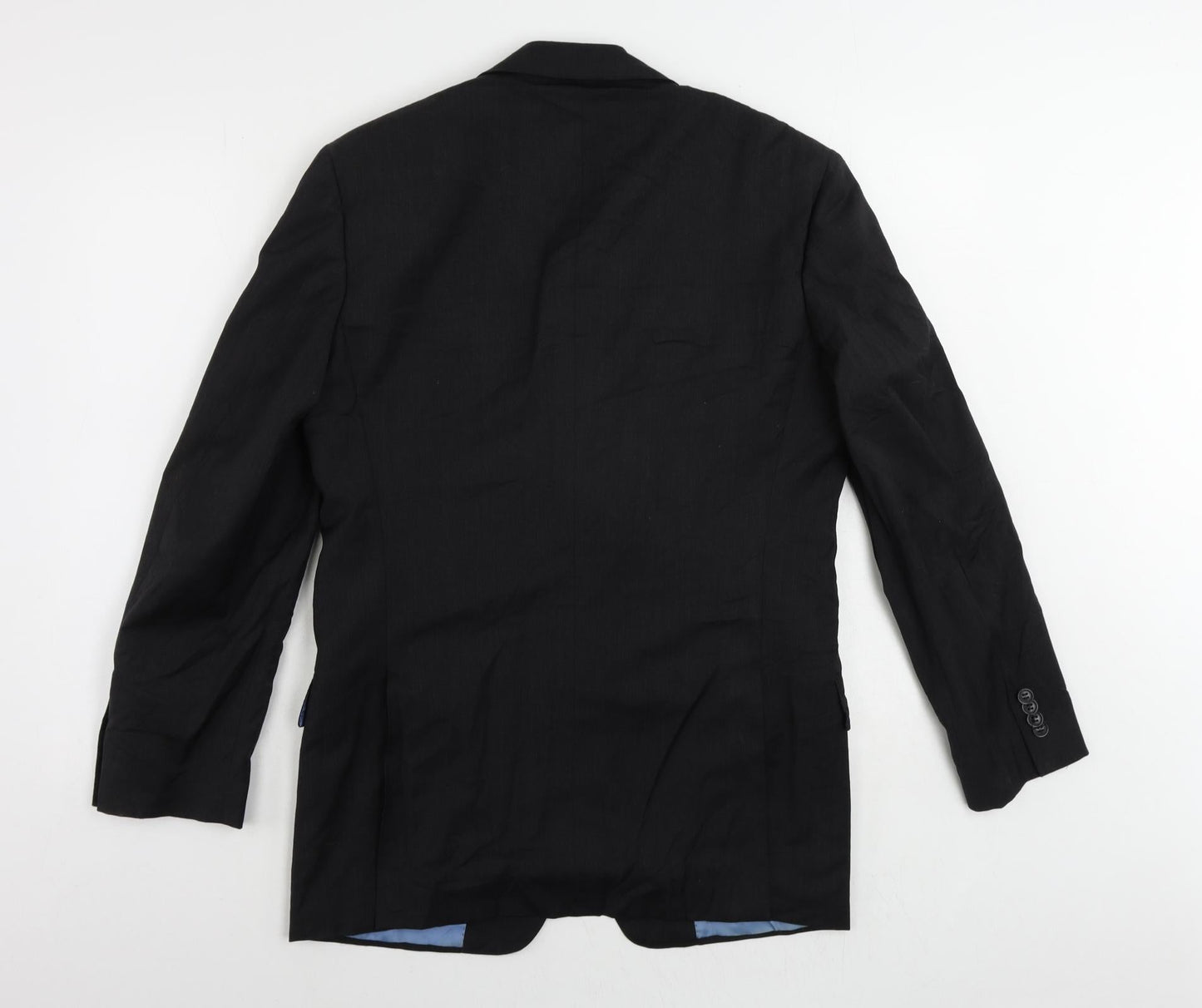 Super 110 Suit Supply Mens Black Wool Jacket Suit Jacket Size 36 Regular