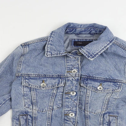 Marks & Spencer Womens Blue Jacket Size 10 Button