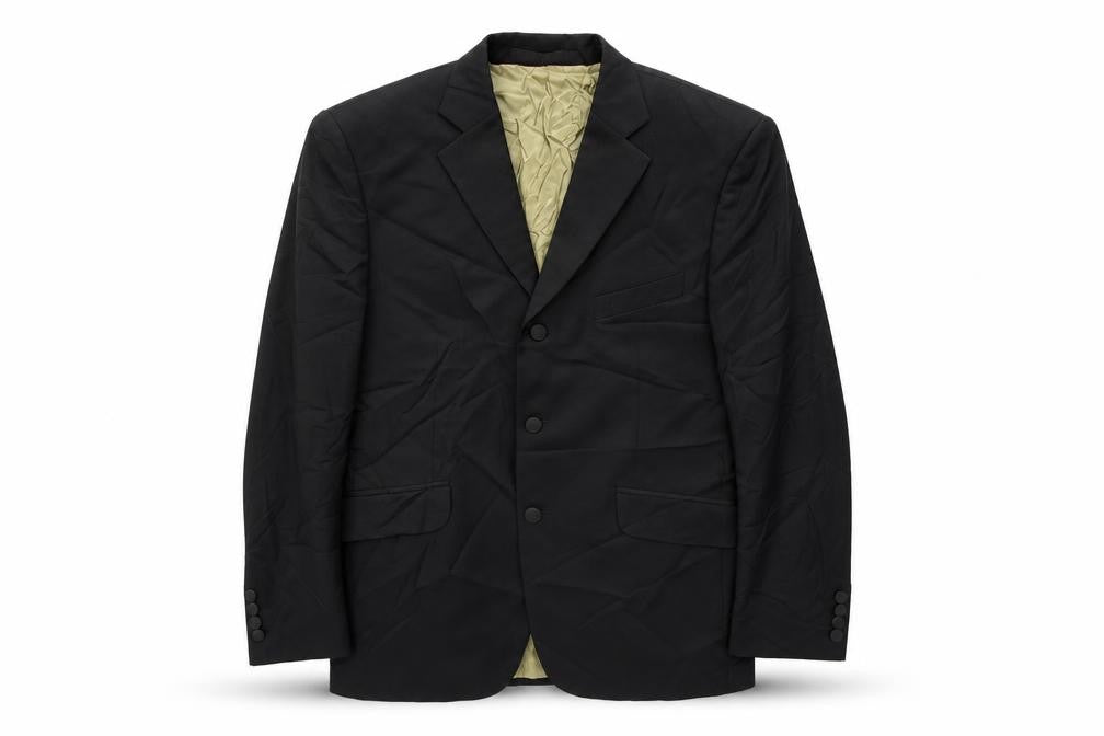 Marks & Spencer Mens Black Wool Tuxedo Suit Jacket Size 40 Regular