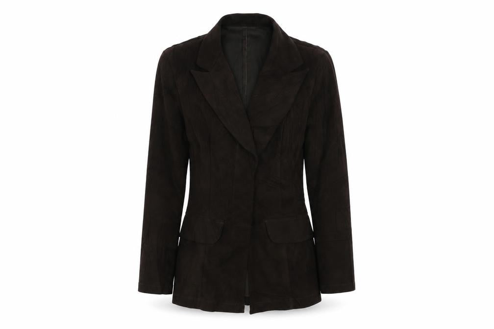 Cleo Womens Brown Jacket Blazer Size 10 Button - Vintage