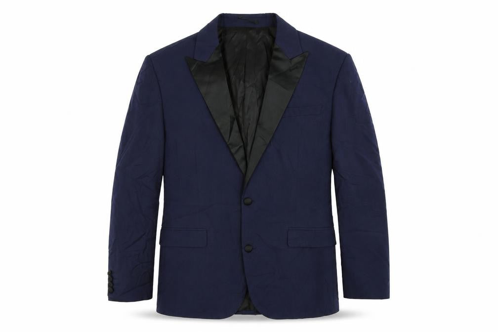 ASOS Mens Blue Polyester Tuxedo Suit Jacket Size 42 Regular
