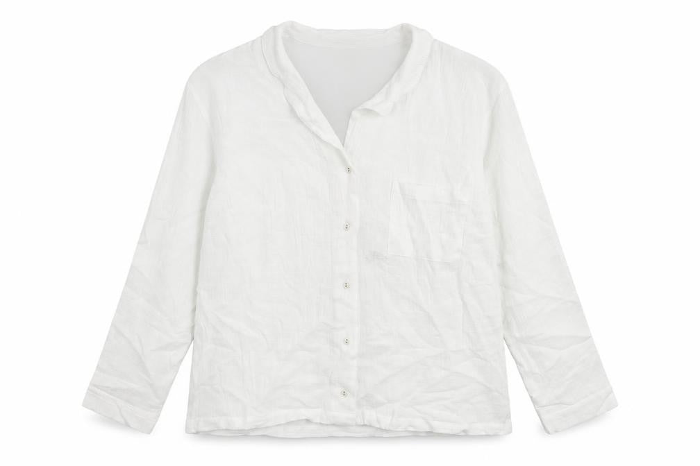 Marks & Spencer Womens White Camel Basic Button-Up Size 14 Collared