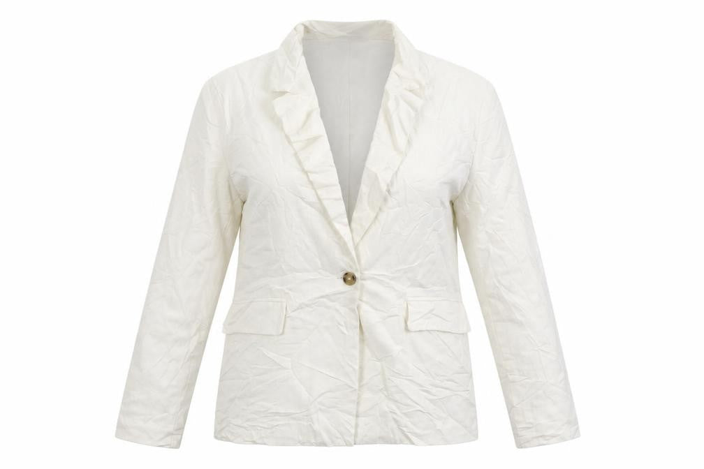 Zara Womens White Jacket Blazer Size S Button