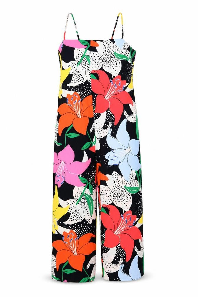 Topshop Womens Multicoloured Geometric Polyester Jumpsuit One-Piece Size 10 L21 in Pullover