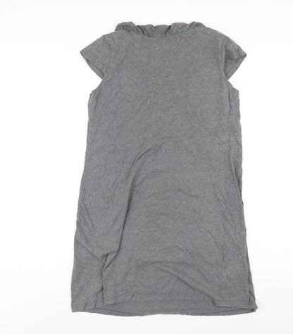 Next Womens Grey Cotton A-Line Size 14 Round Neck Pullover