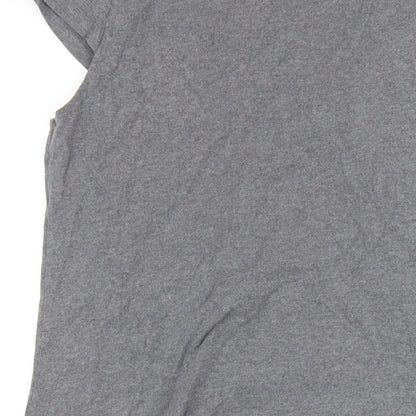 Next Womens Grey Cotton A-Line Size 14 Round Neck Pullover