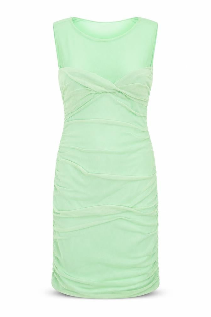 Zara Womens Green Polyester Bodycon Size XL Round Neck Pullover