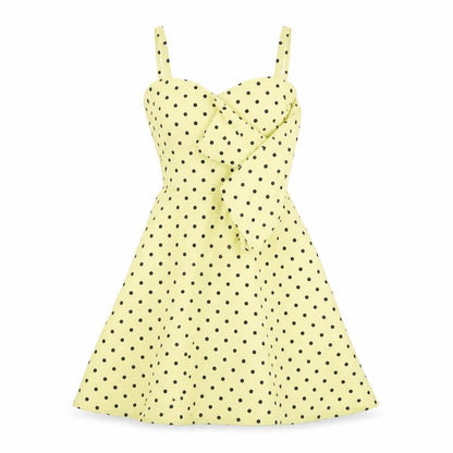 Boohoo Womens Yellow Polka Dot Polyester A-Line Size 8 Sweetheart Pullover