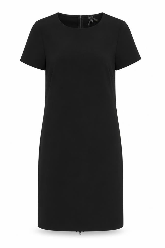 Apart Womens Black Polyester A-Line Size 8 Round Neck Zip - Tassle