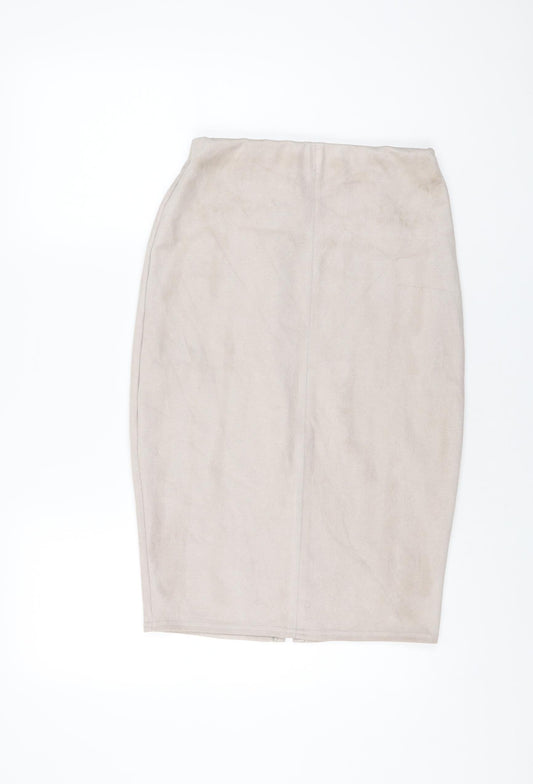 River Island Womens Grey Polyester Straight & Pencil Skirt Size 10