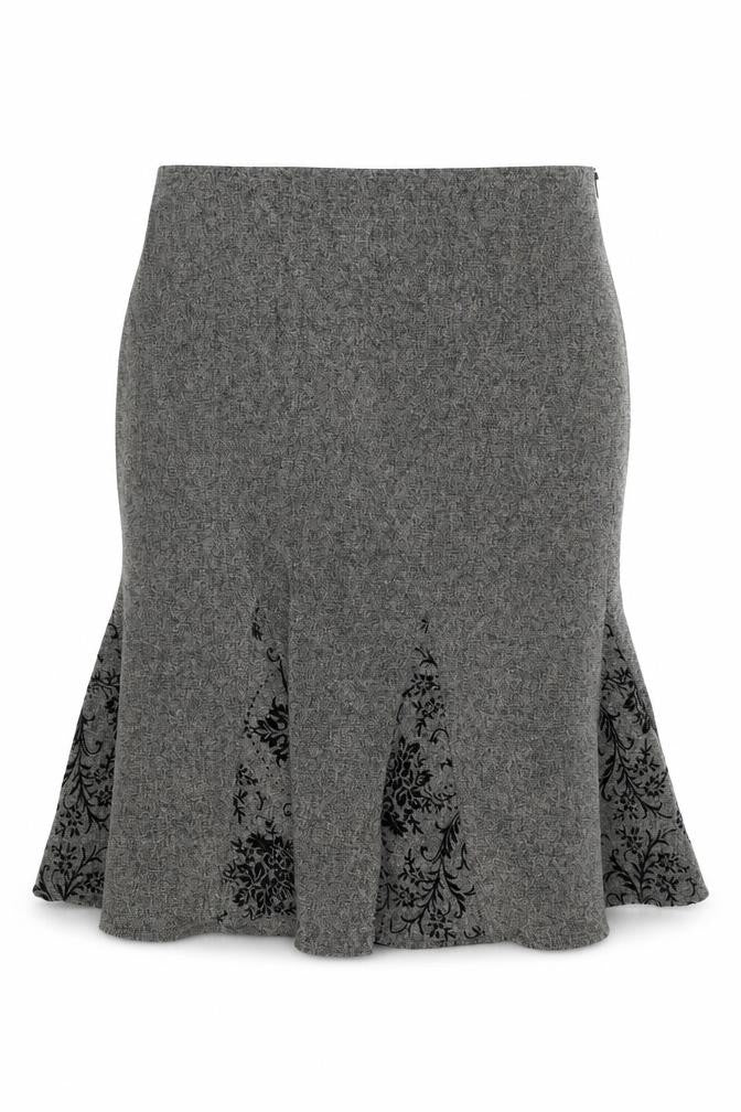 Mia Moda Womens Brown Floral Polyester Flare Skirt Size 20 Zip