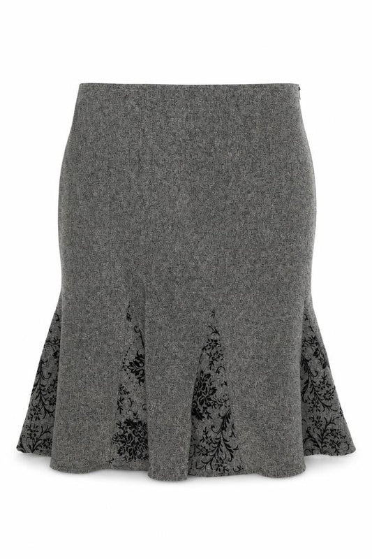 Mia Moda Womens Brown Floral Polyester Flare Skirt Size 20 Zip