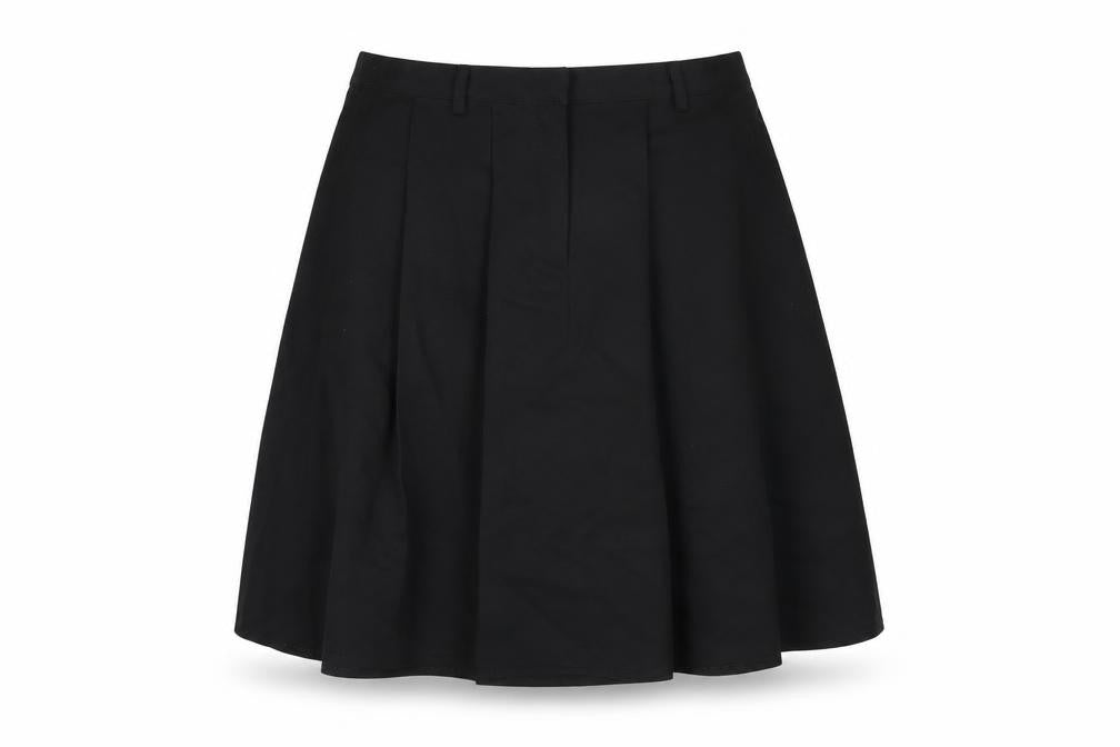 Motel Womens Black Polyester Skater Skirt Size S Zip