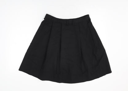 Motel Rocks Womens Black Polyester Skater Skirt Size S Zip