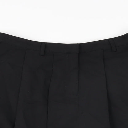 Motel Rocks Womens Black Polyester Skater Skirt Size S Zip