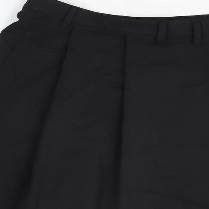 Motel Rocks Womens Black Polyester Skater Skirt Size S Zip