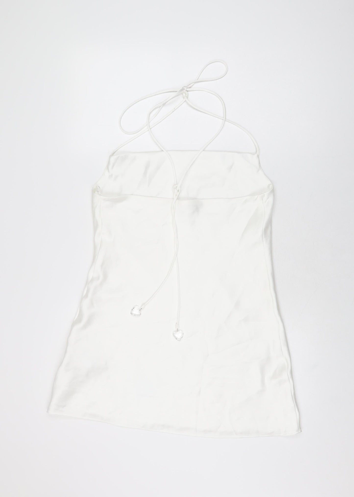 Zara Womens White Polyester Mini Size M Halter Tie