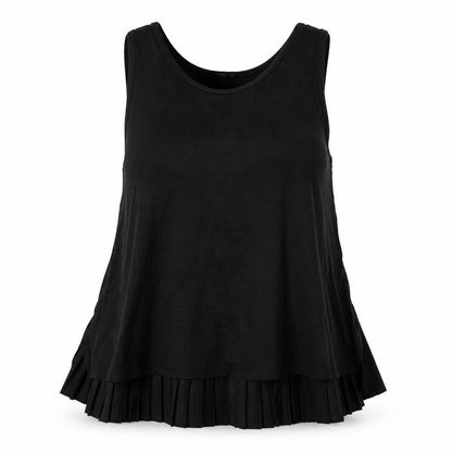 ecru Womens Black Polyester Basic T-Shirt Size L Round Neck