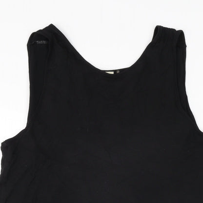 ecru Womens Black Polyester Basic T-Shirt Size L Round Neck