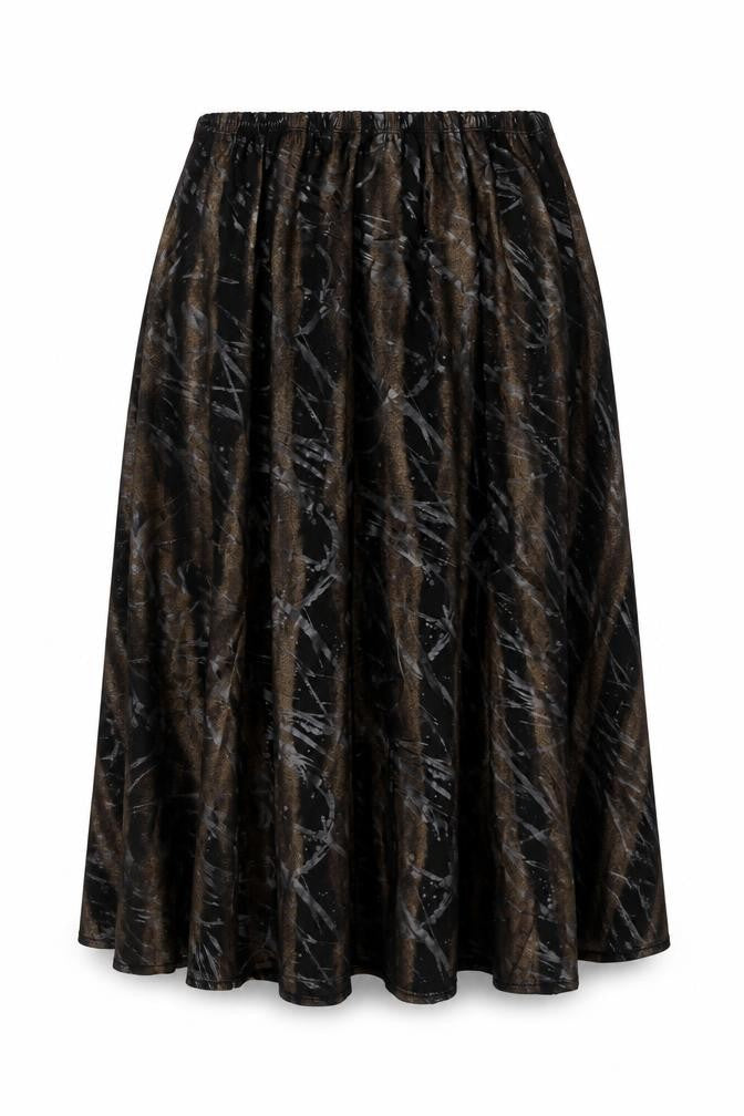 Noni B Womens Black Geometric Polyester Swing Skirt Size M
