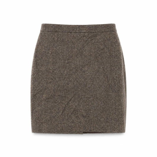French Connection Womens Brown Polyester A-Line Skirt Size 10 Zip