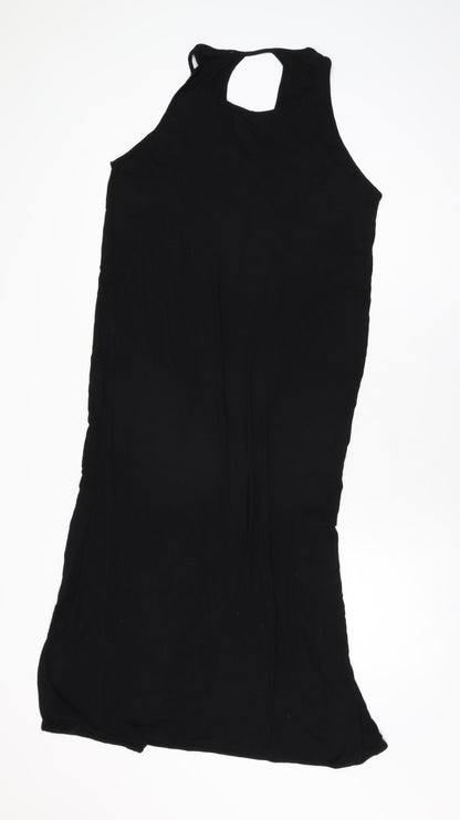 Zara Womens Black Polyester Shift Size L Round Neck Pullover