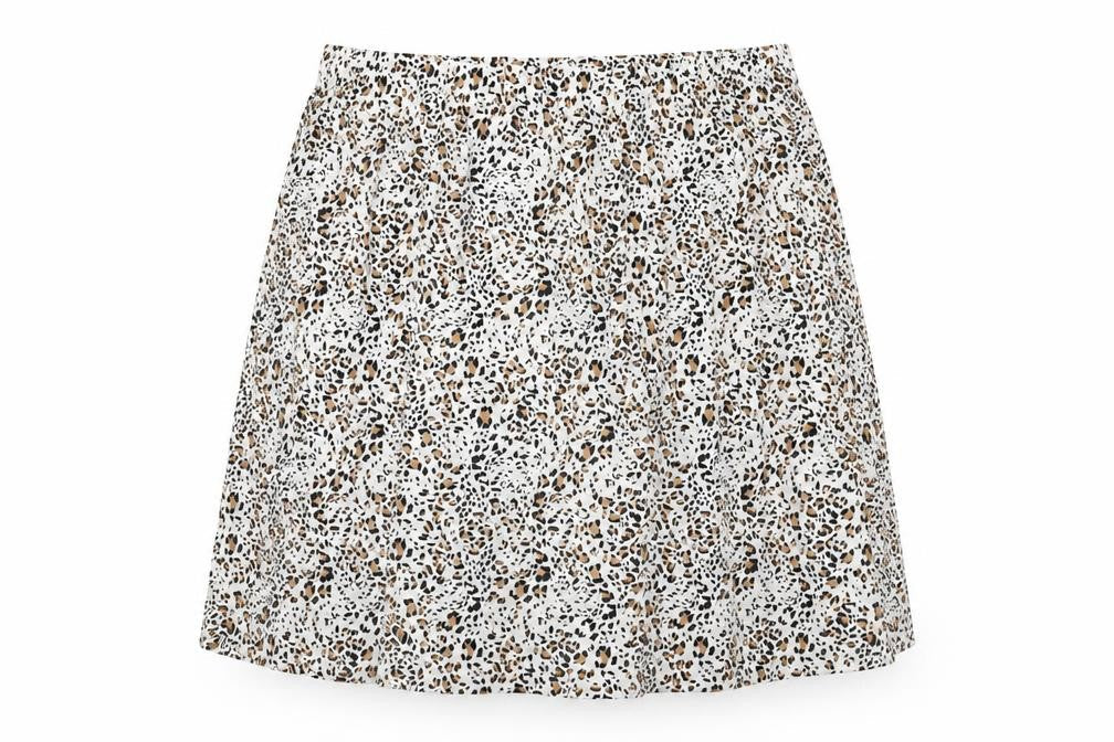 Marks & Spencer Womens White Geometric Viscose Swing Skirt Size 24