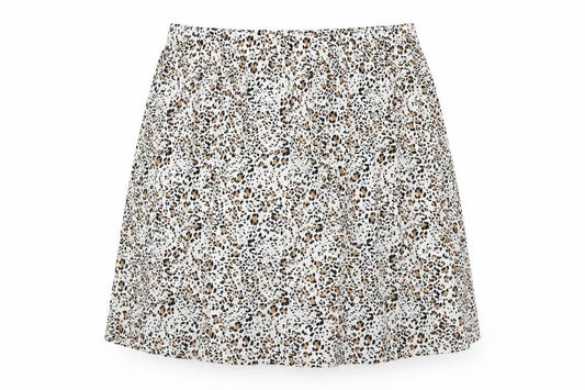 Marks & Spencer Womens White Geometric Viscose Swing Skirt Size 24