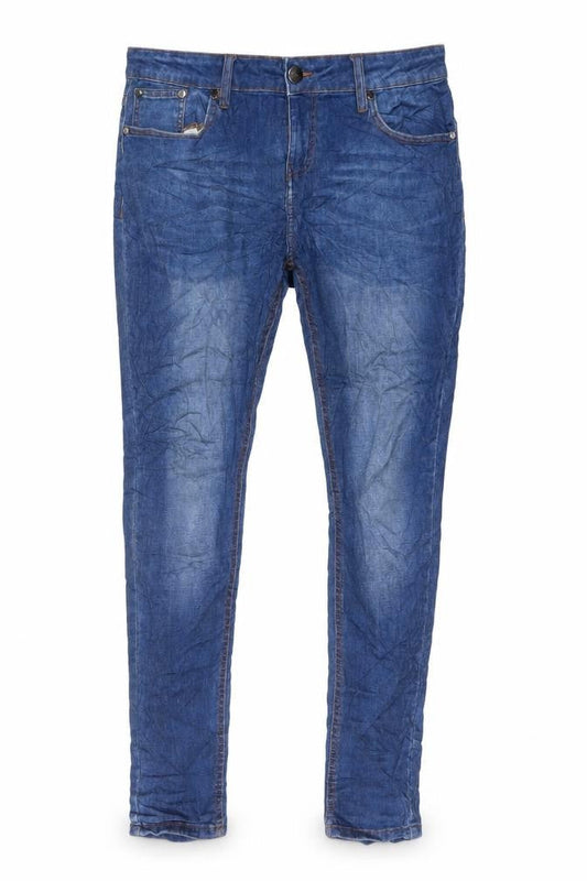 Closure Mens Blue Cotton Skinny Jeans Size 34 in L30 in Regular Button