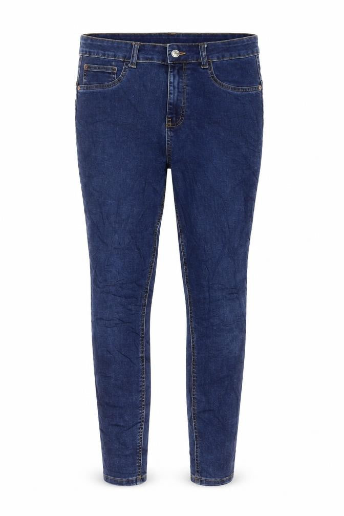 Denim & Co. Womens Blue Cotton Skinny Jeans Size 14 L27 in Regular Button