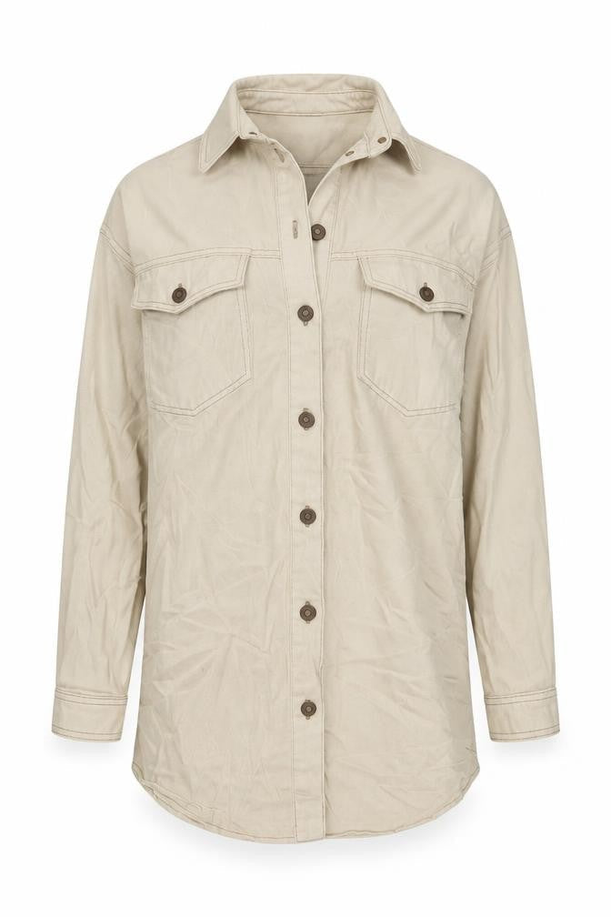 Topshop Womens Beige Jacket Size 14 Button