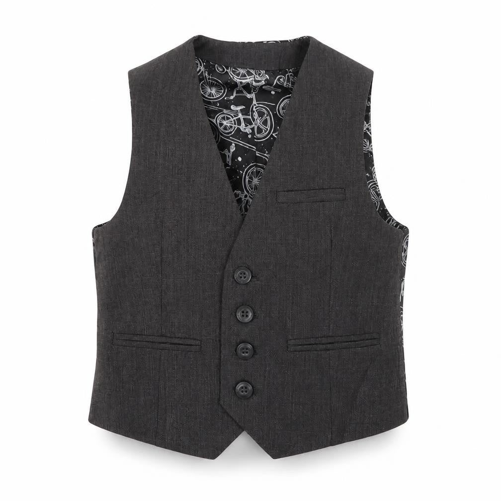 RJR.John Rocha Boys Grey Jacket Waistcoat Size 6 Years Button