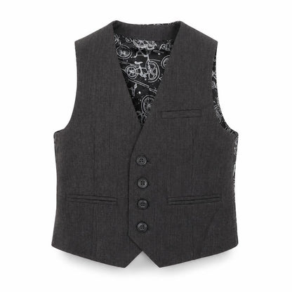 RJR.John Rocha Boys Grey Jacket Waistcoat Size 6 Years Button