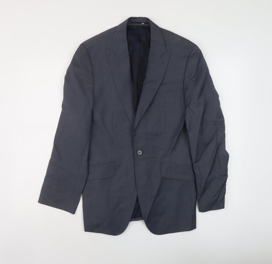 NEXT Mens Blue Wool Jacket Suit Jacket Size S Regular