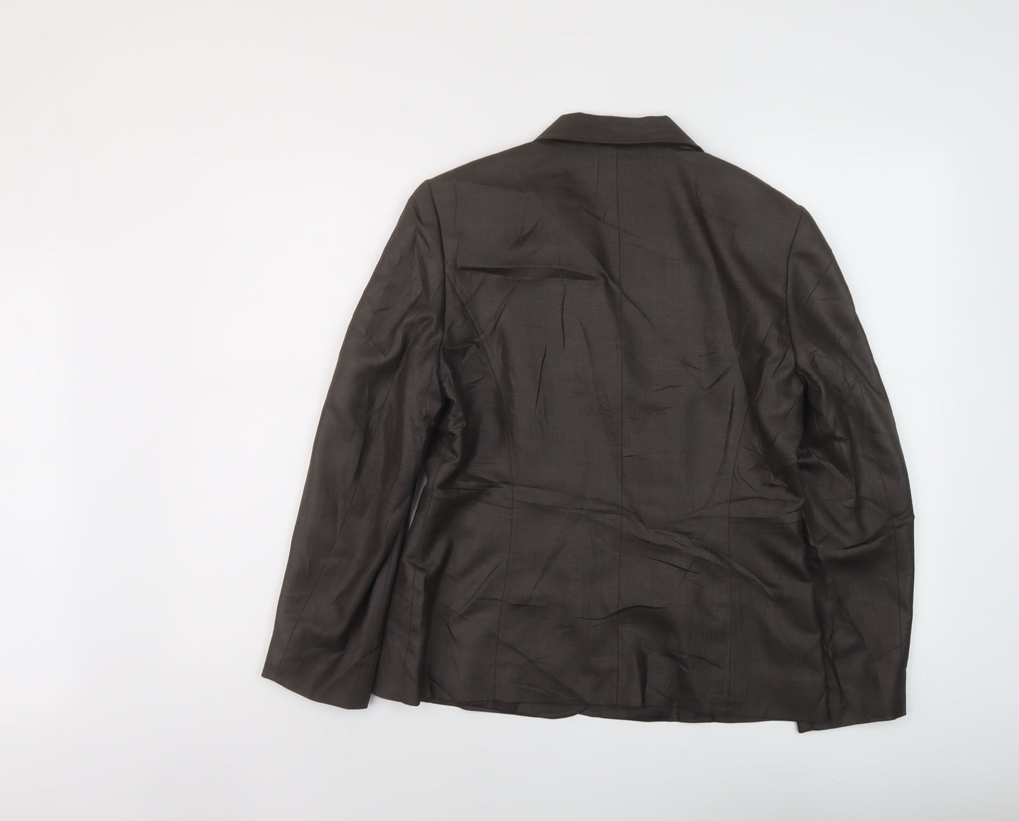 Precis Womens Brown Jacket Size 12 Button
