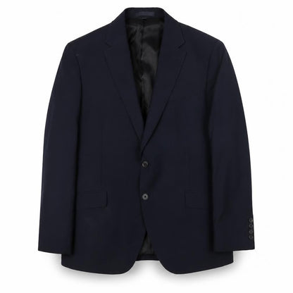 Front view of Autograph men’s blue wool jacket suit jacket, size 44, regular