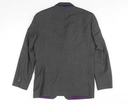 Next Mens Grey Wool Jacket Suit Jacket Size 40 Regular
