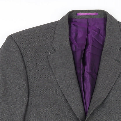 Next Mens Grey Wool Jacket Suit Jacket Size 40 Regular