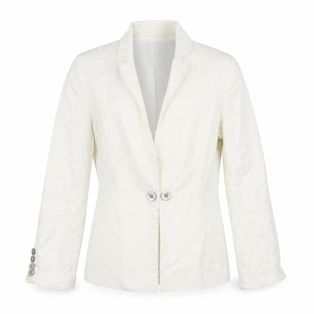 Per Una Womens Ivory Jacket Blazer Size 10 Hook & Eye