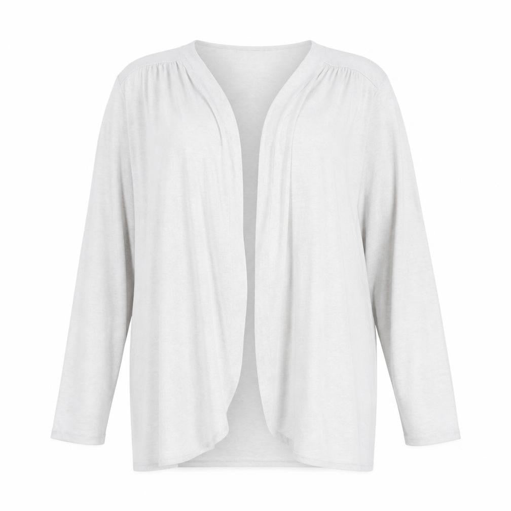 Kim&Co. Womens Grey V-Neck Viscose Cardigan Jumper Size 3XL