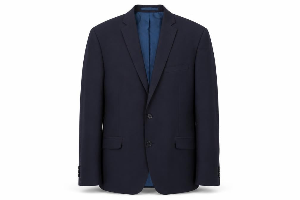 Marks & Spencer Mens Blue Wool Jacket Suit Jacket Size 44 Regular