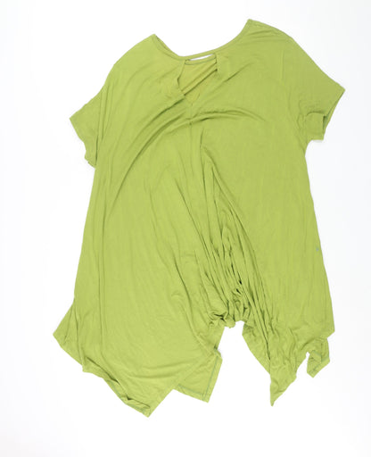 Antthony Womens Green Viscose Shift Size XL Round Neck Pullover