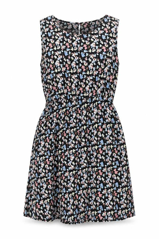 Cameo Rose Womens Black Geometric Polyester Shift Size M Round Neck Pullover