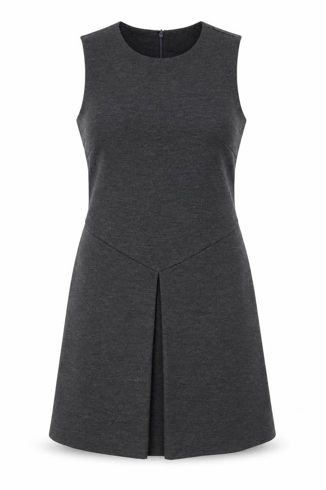 Uniqlo Womens Grey Polyester A-Line Size S Round Neck Zip - Closed Vent
