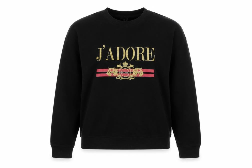 New Look Womens Black Cotton Pullover Sweatshirt Size 8 Pullover - J'adore